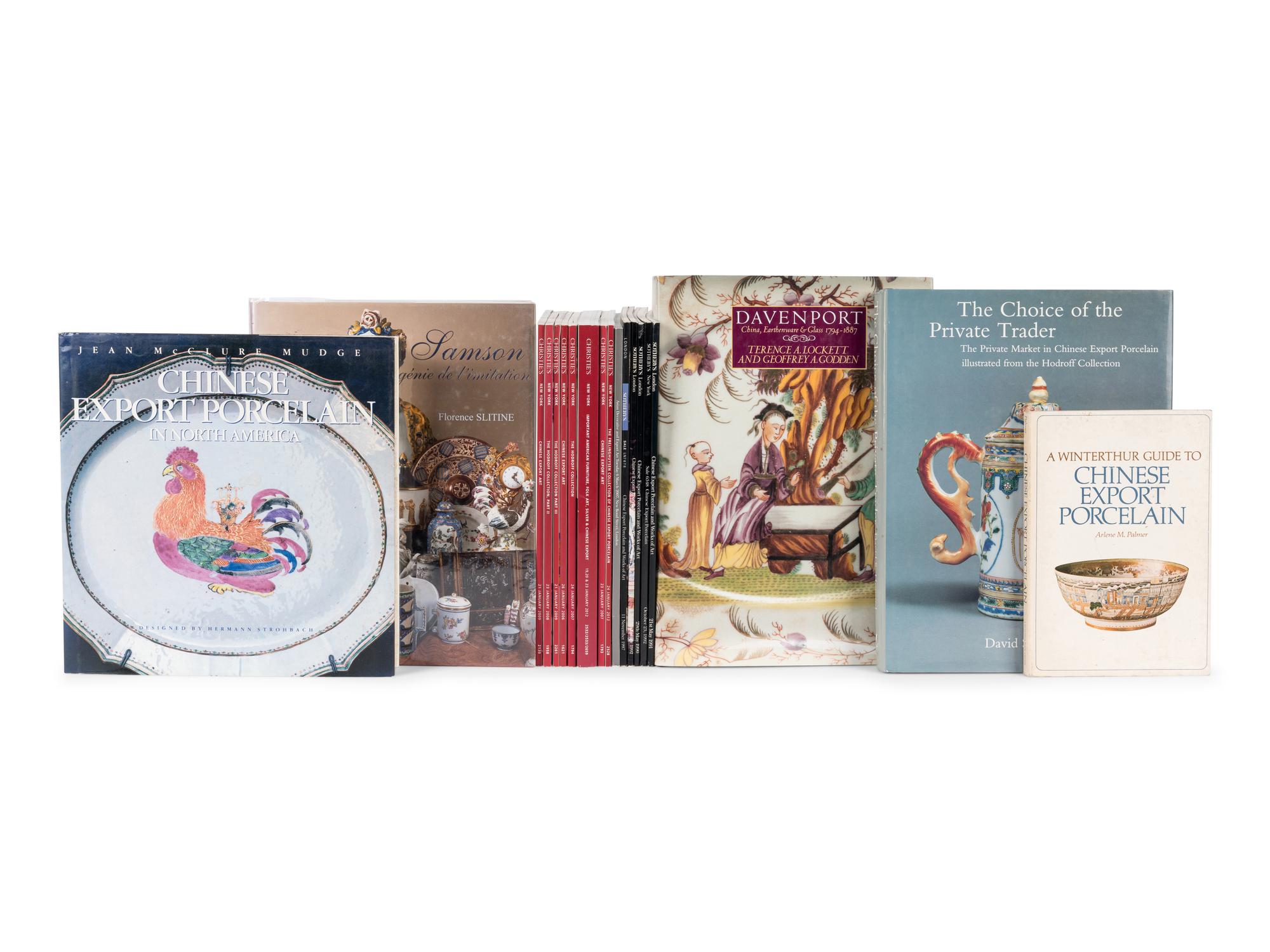 [CHINESE EXPORT] A group of auction catalogues and reference works about Chinese export porcelains