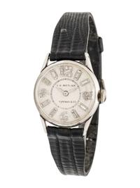 TIFFANY AND CO., C.H. MEYLAN, PLATINUM AND DIAMOND WATCH