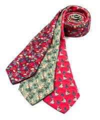 A Group of Three Hermes Silk Ties, 3.15" wide.