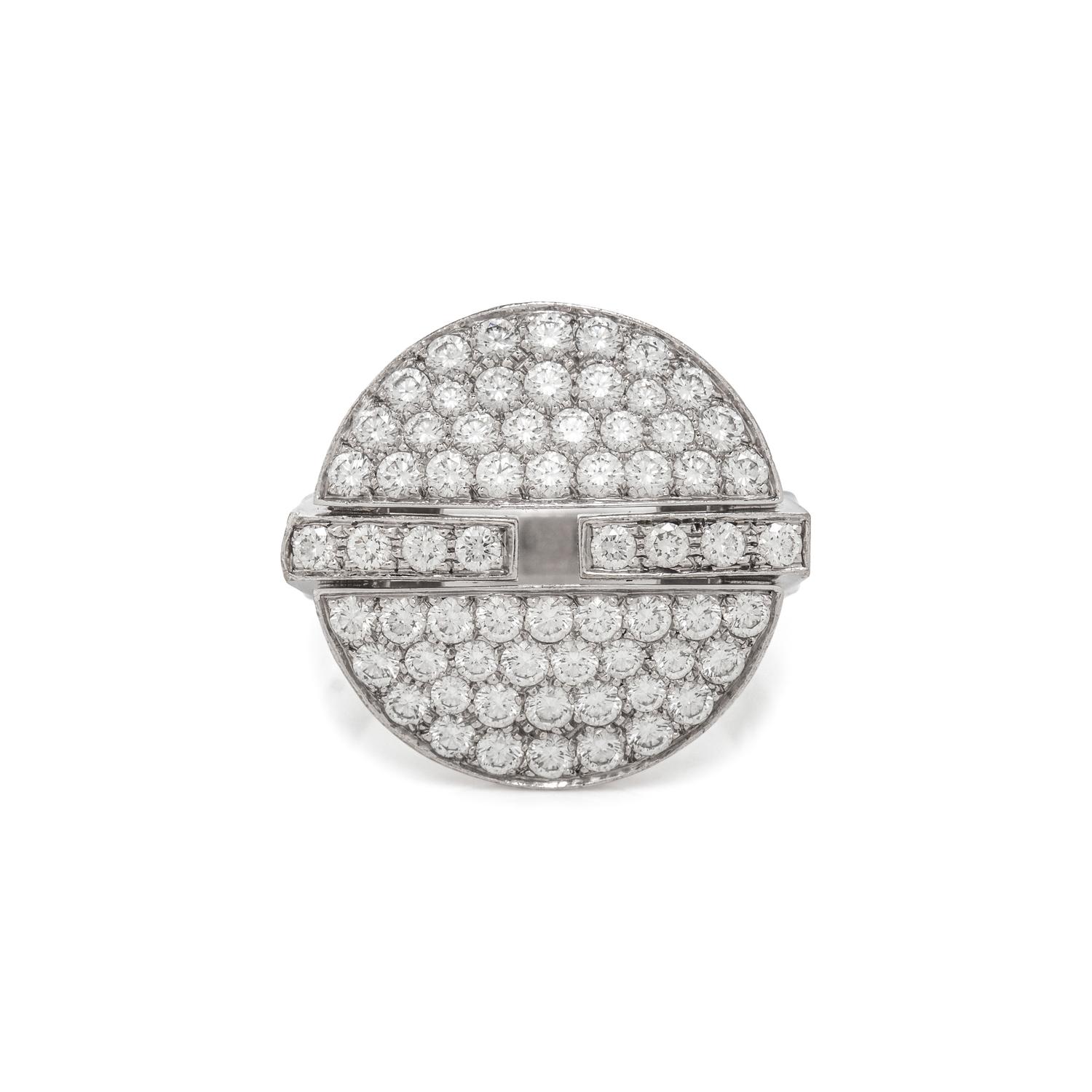 CARTIER, DIAMOND AND WHITE GOLD 'HIMALIA' RING
