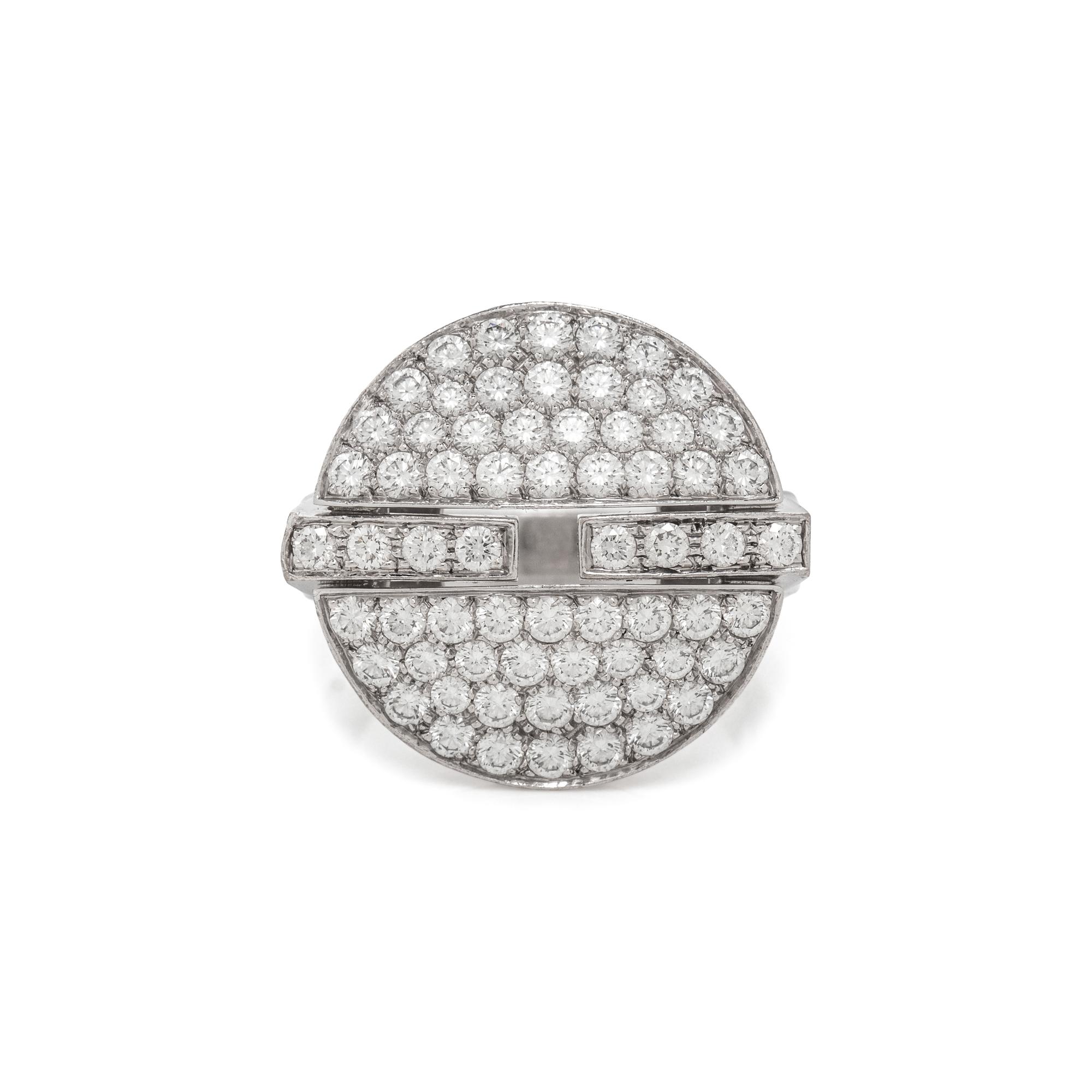 CARTIER, DIAMOND AND WHITE GOLD 'HIMALIA' RING