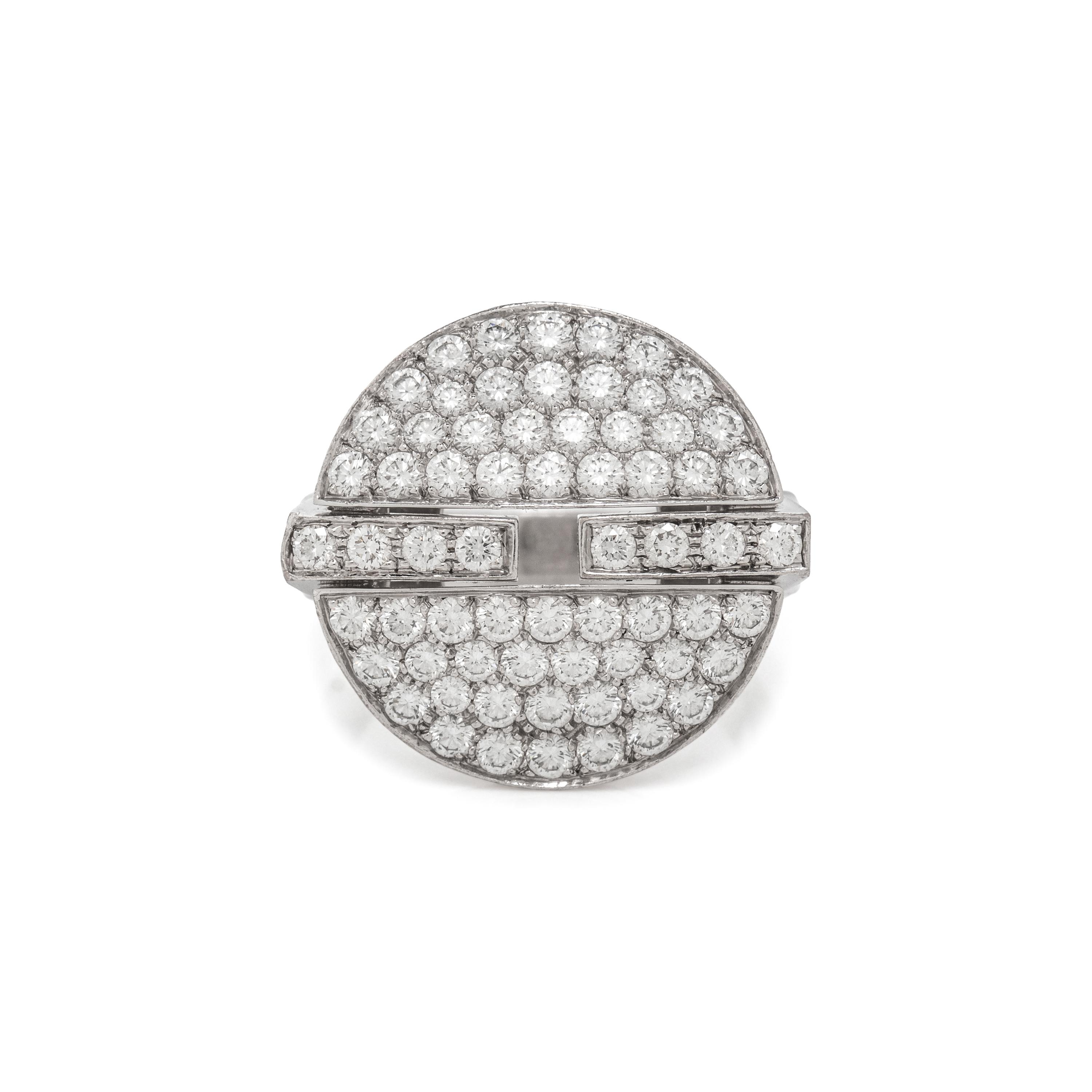 CARTIER, DIAMOND AND WHITE GOLD 'HIMALIA' RING