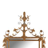 An Italian Painted and Parcel-Gilt Mirror