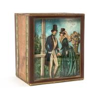 A Narcissa Thorne Shadow Box Waste Paper Basket, Height 7 inches.