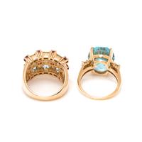 COLLECTION OF BLUE TOPAZ RINGS