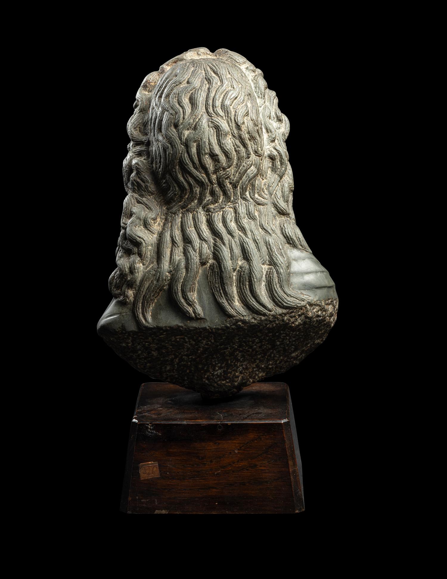 A Roman Green Schist Bust of Jupiter