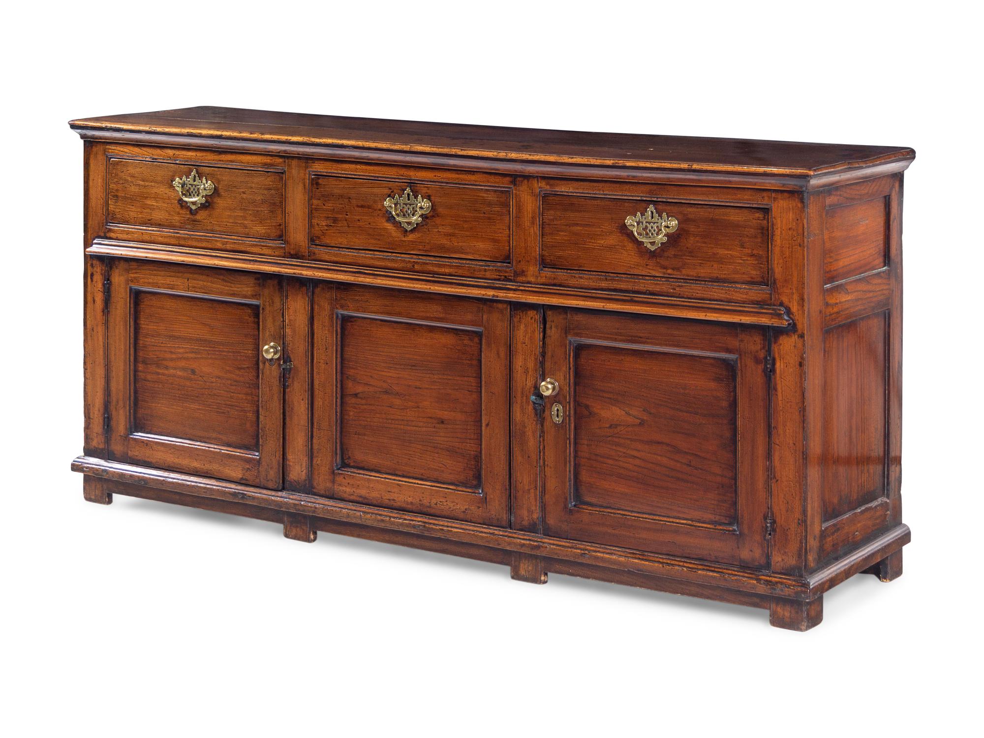A George III Elm Sideboard Cabinet