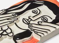 After Fernand Léger (French, 1881-1955) - Visage aux Deux Mains sur Fond Orange