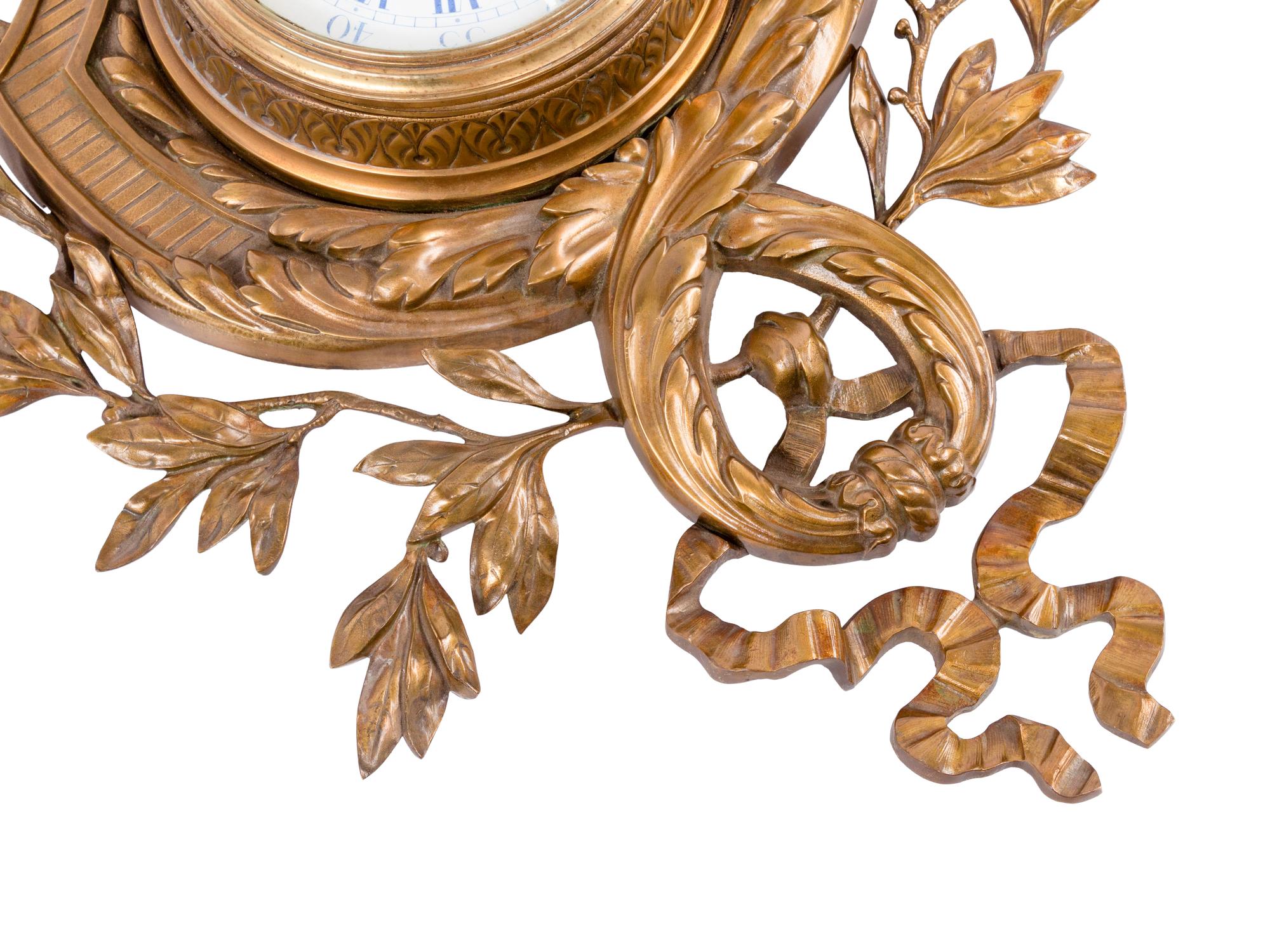 A French Bronze Cartel Clock