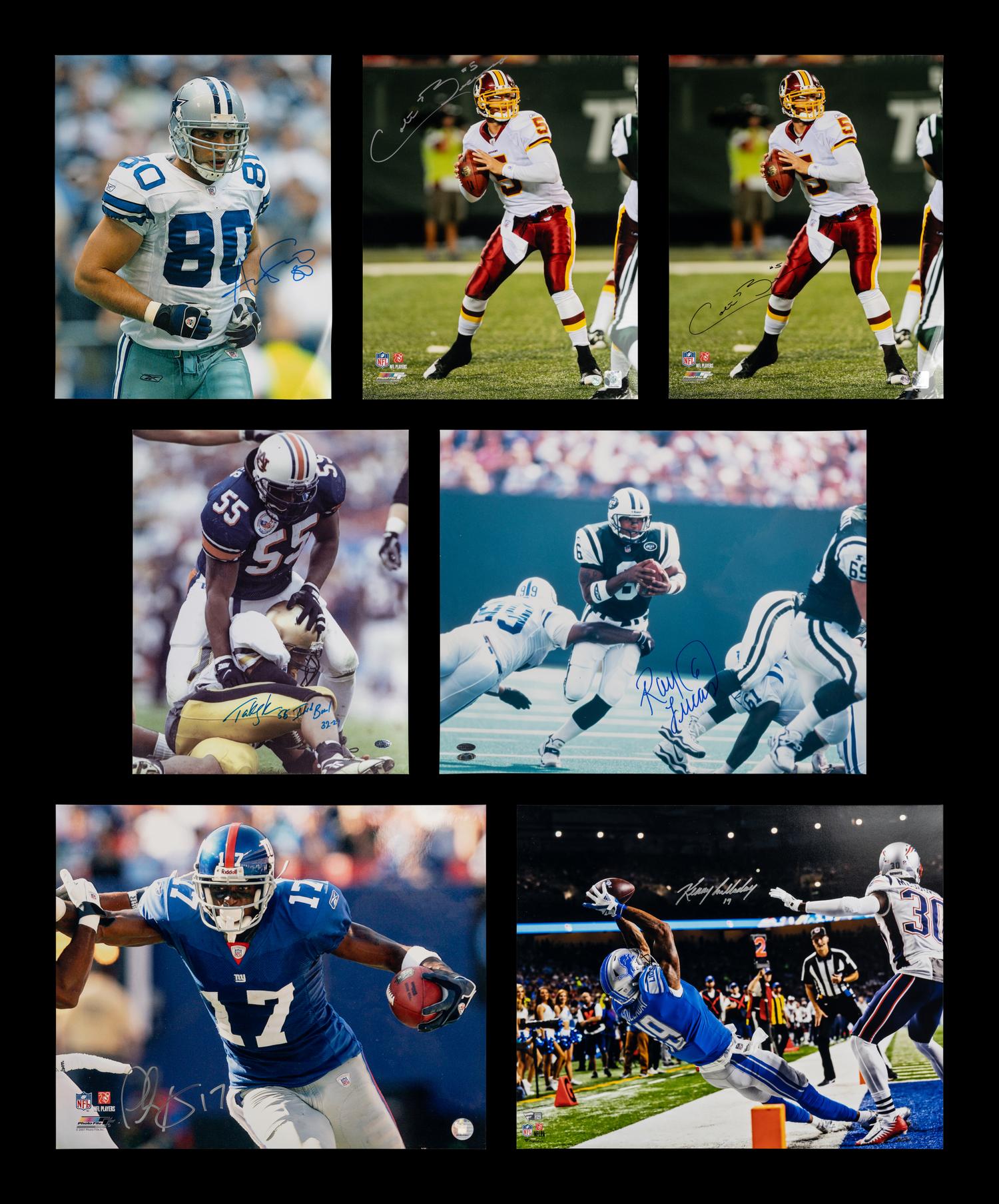 A Large Group of Signed Autograph Football Items Including Hall of Famers and Notables