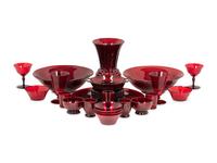 A Collection of Red Glass Table Articles