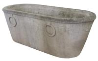A Carved Marble Bathtub 65" W x 27" D x 23.5" H — Italy, 18th century