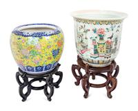 Two Chinese Porcelain Fishbowls