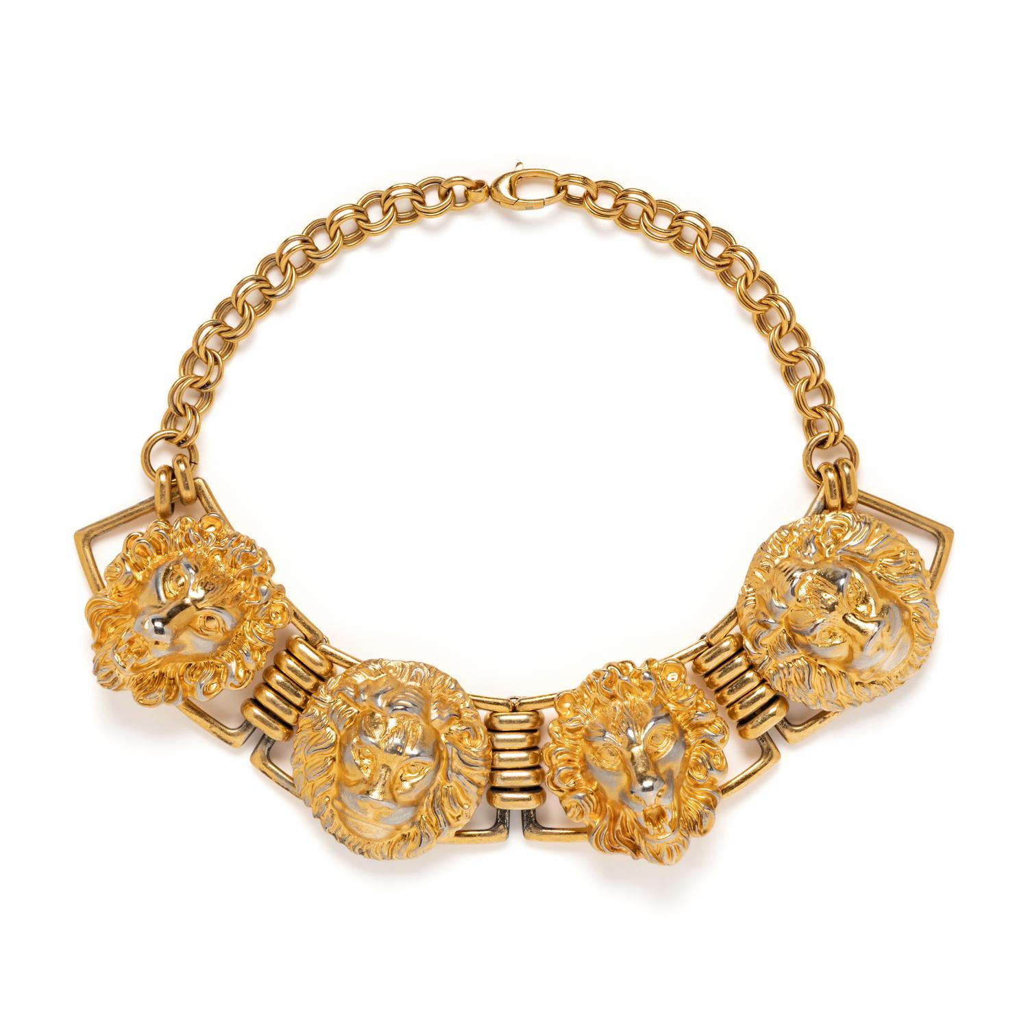 GUCCI, LION'S HEAD COLLAR NECKLACE