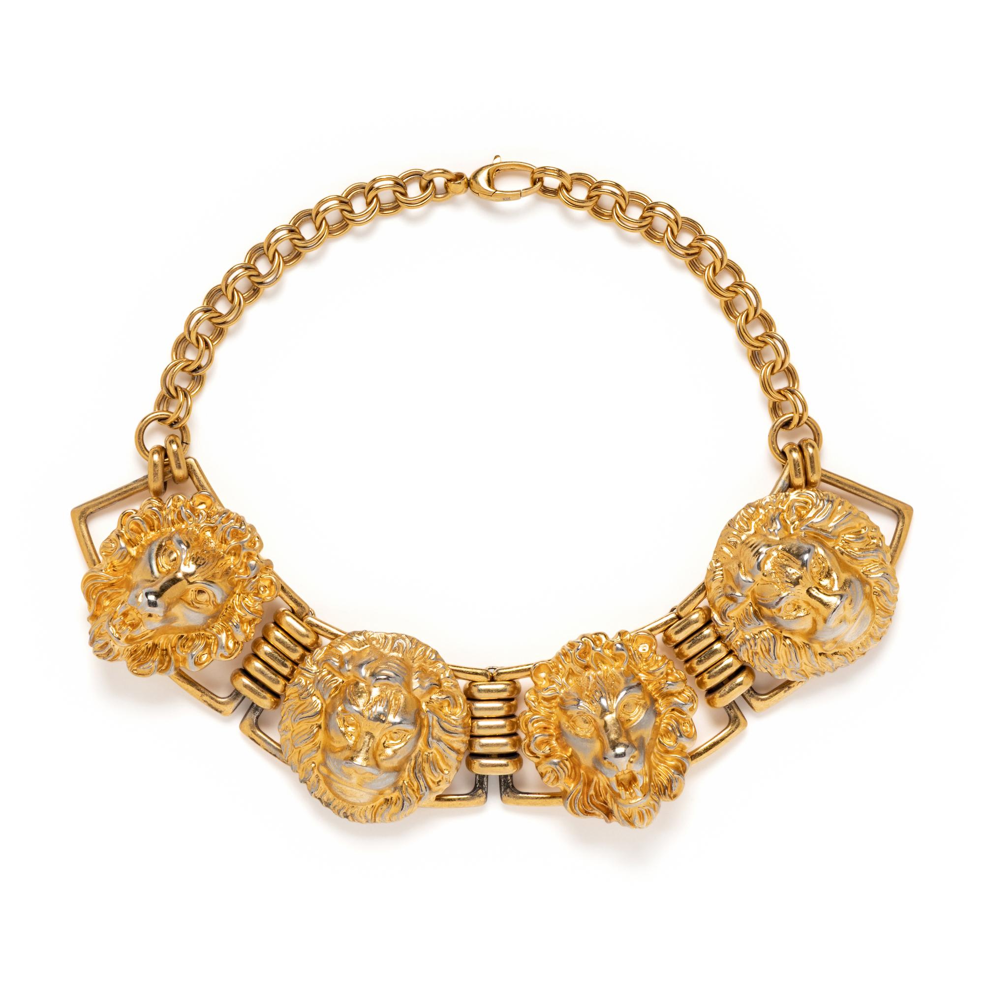 GUCCI, LION'S HEAD COLLAR NECKLACE