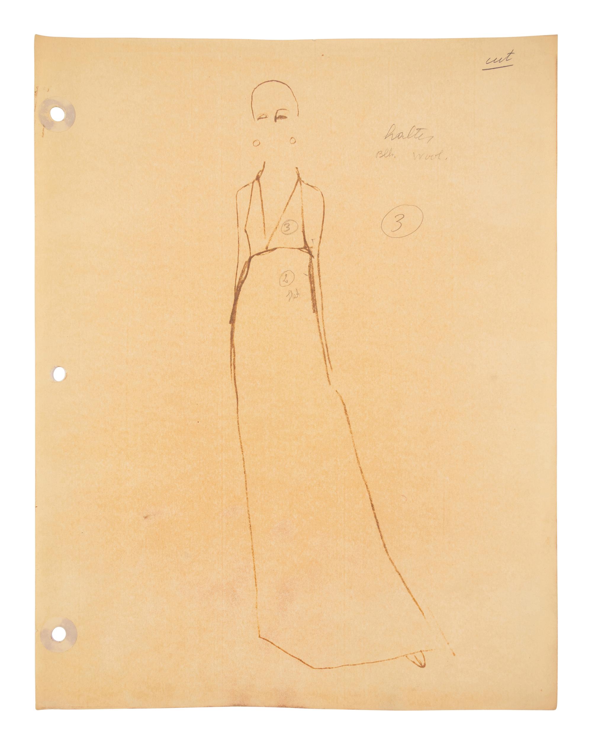 A Large Group of Norell Fashion Sketches