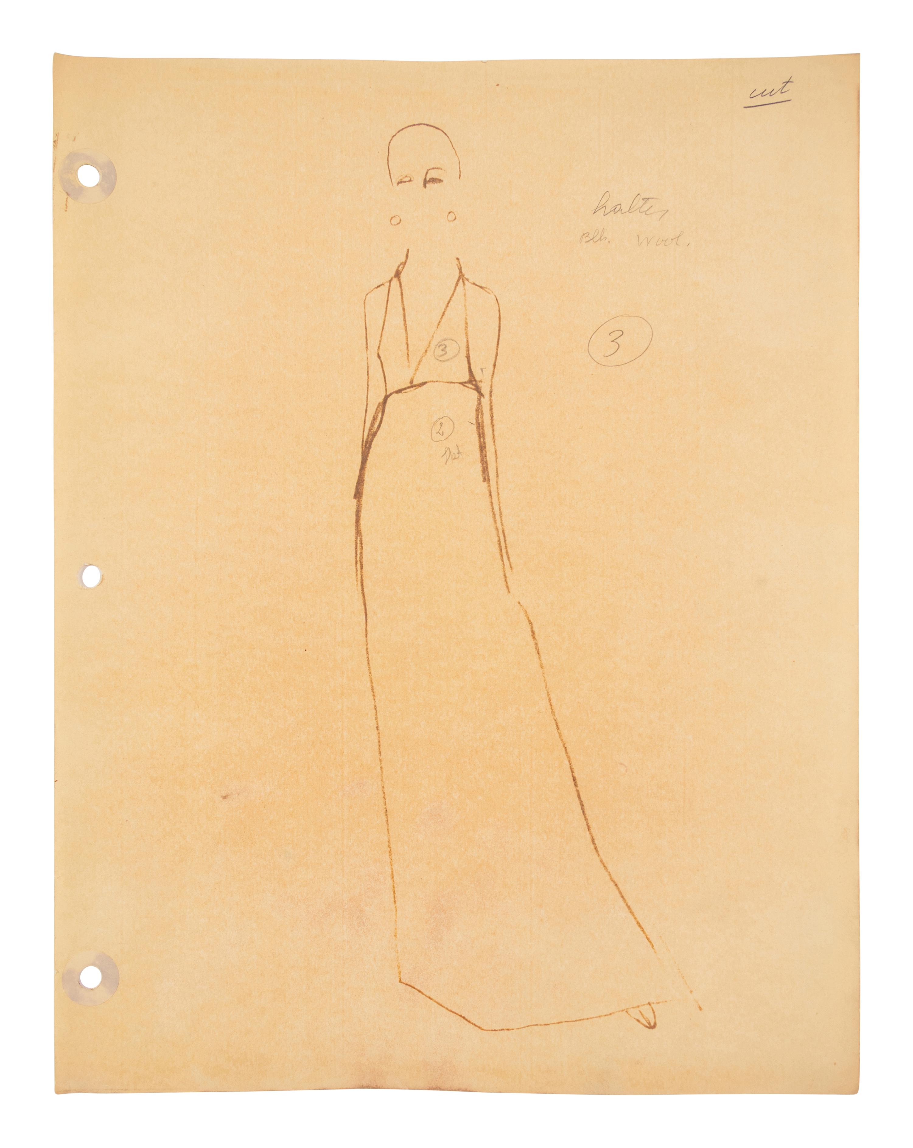 A Large Group of Norell Fashion Sketches