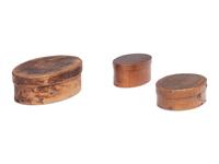 Three Shaker Lidded Bentwood Boxes