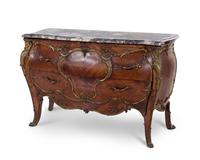 A Louis XV Style Gilt Bronze Mounted Kingwood Commode