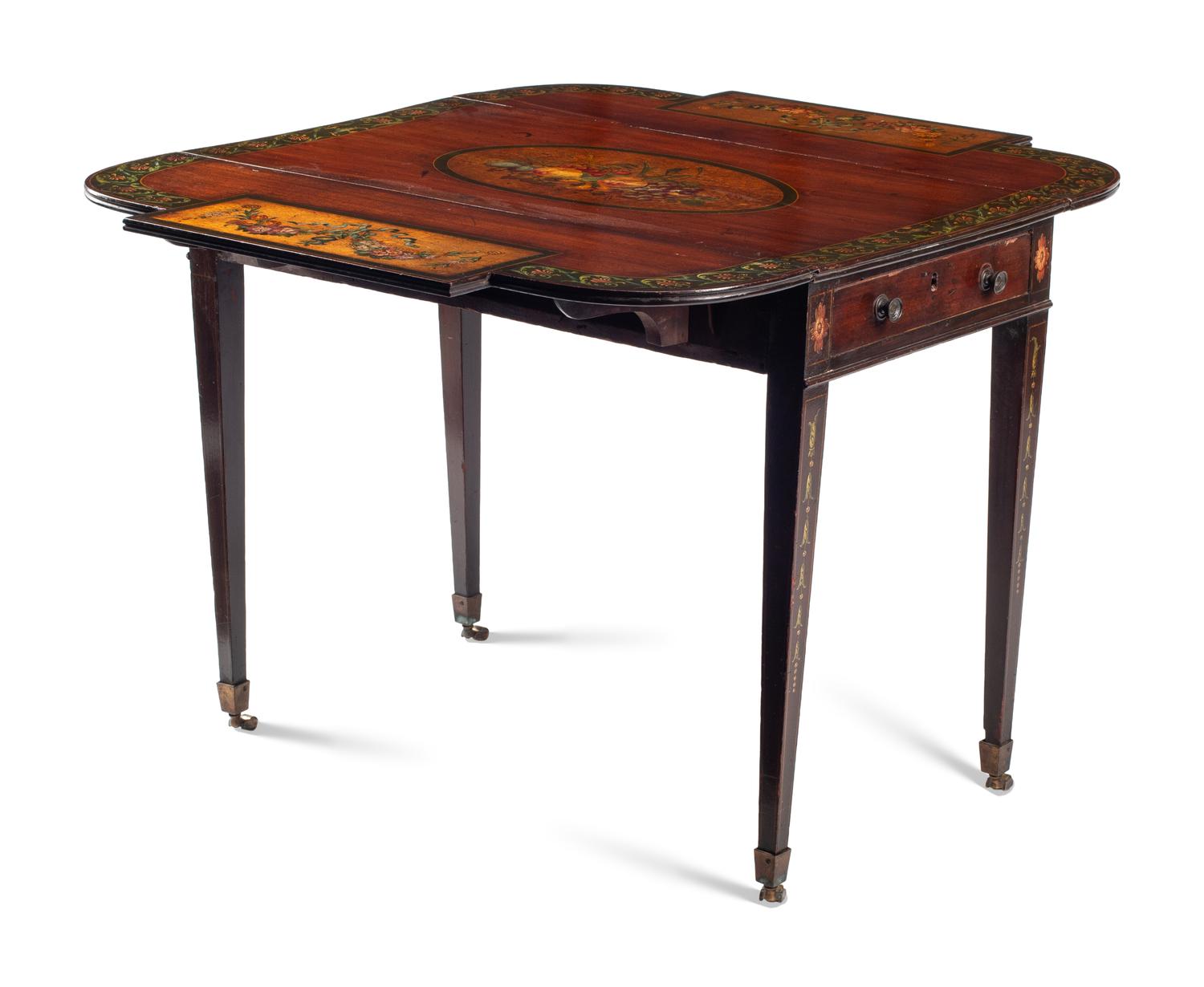 A George III Painted Mahogany Pembroke Table