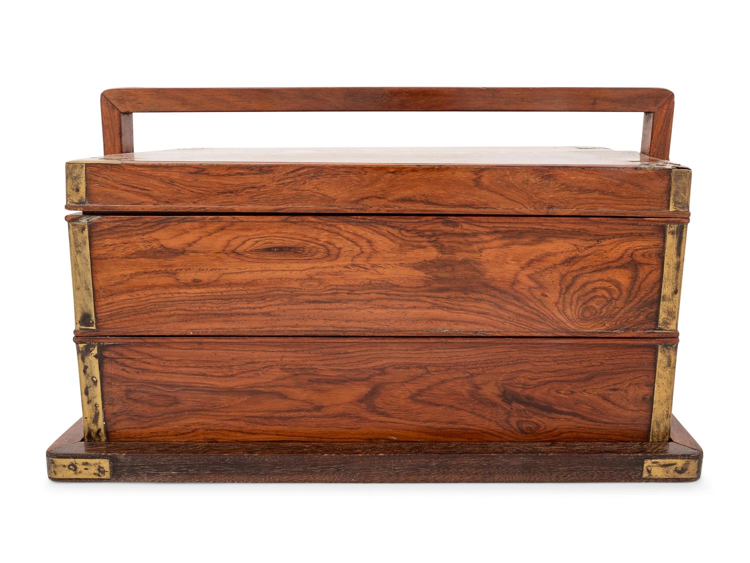 A Chinese Huanghuali and Jichimu Two-Tier Picnic Box