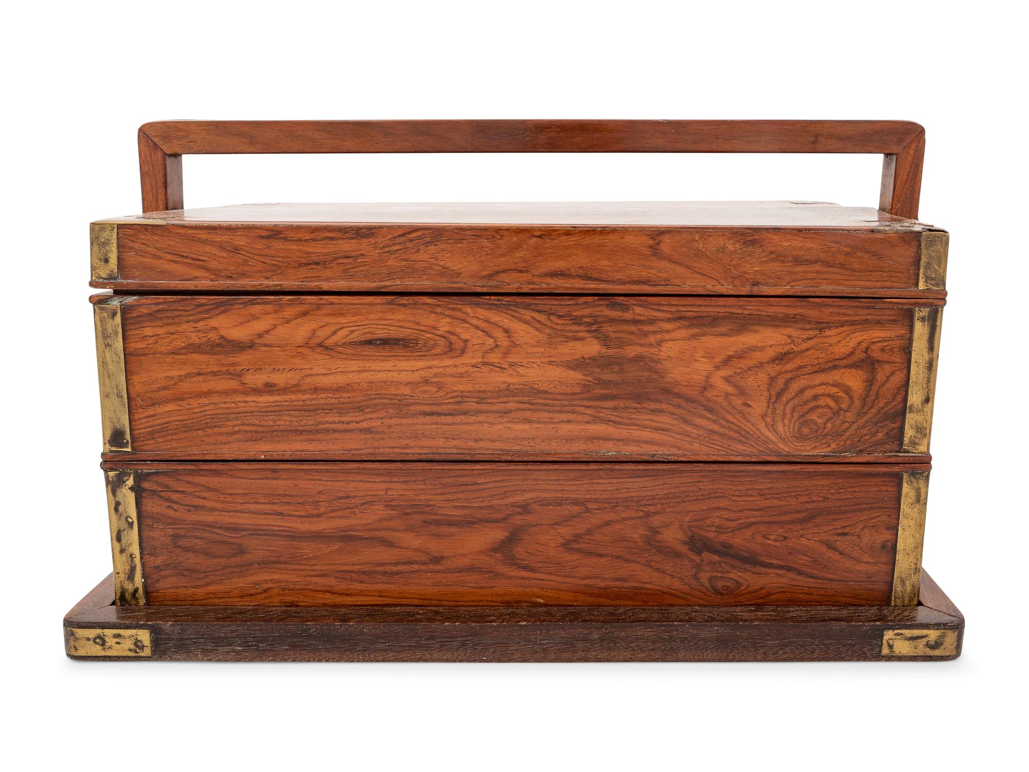 A Chinese Huanghuali and Jichimu Two-Tier Picnic Box