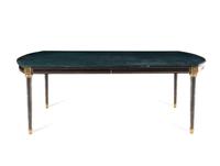 A Russian Neoclassical Style Gilt-Bronze-Mounted Green-Painted Dining Table — 19TH/20TH CENTURY