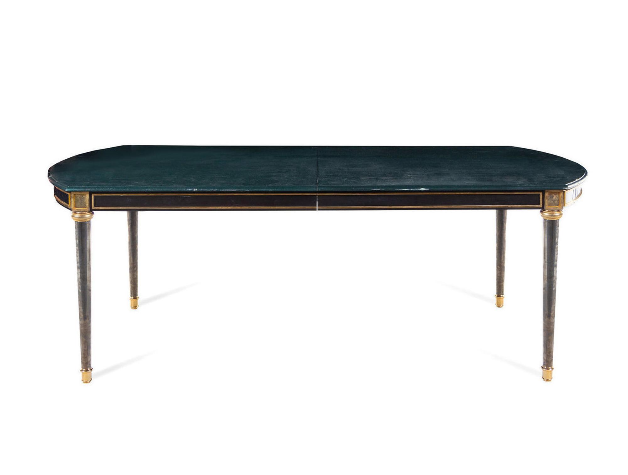 A Russian Neoclassical Style Gilt-Bronze-Mounted Green-Painted Dining Table — 19TH/20TH CENTURY