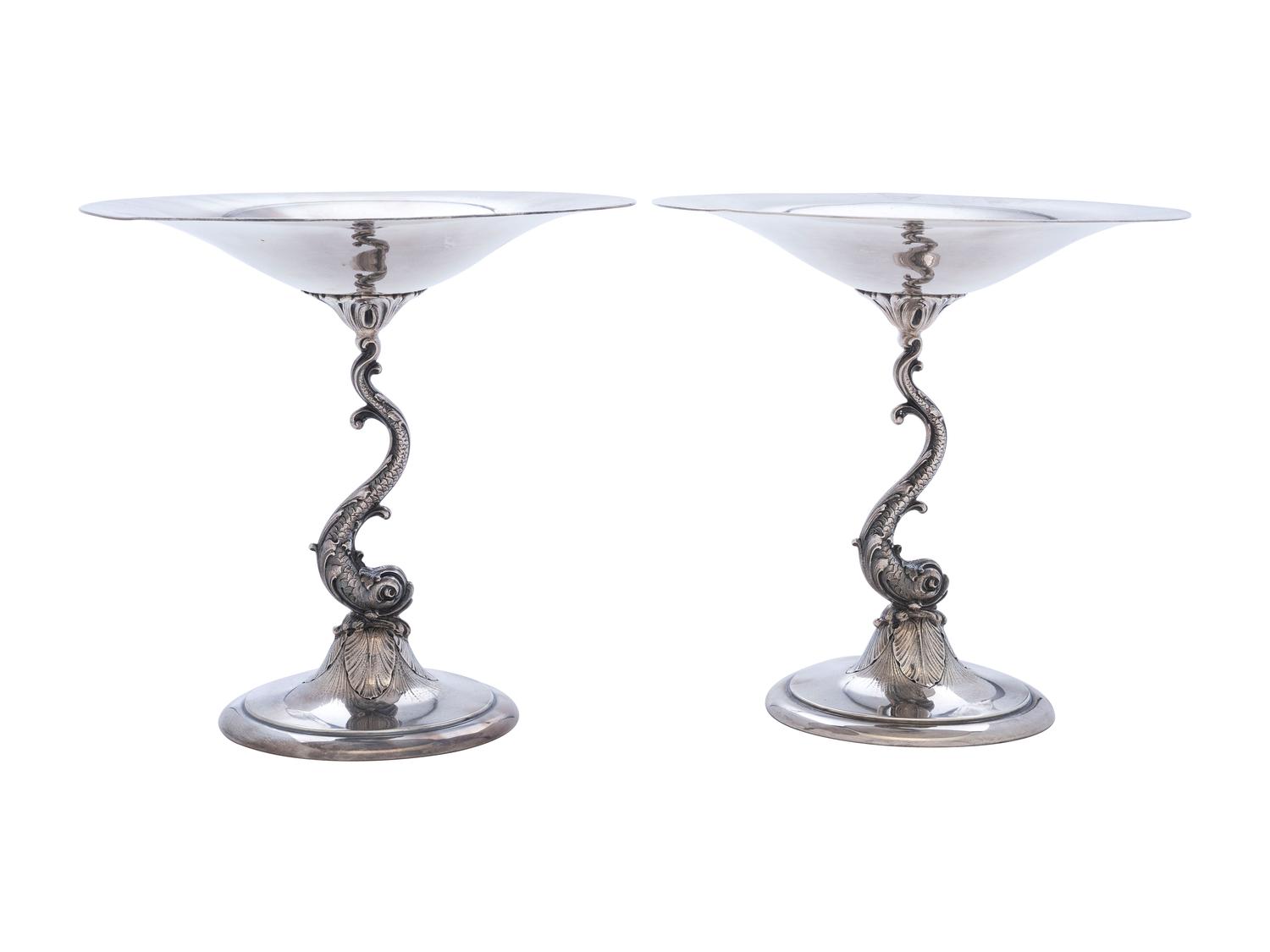 A Pair of Silver Compotes