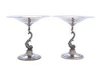 A Pair of Silver Compotes