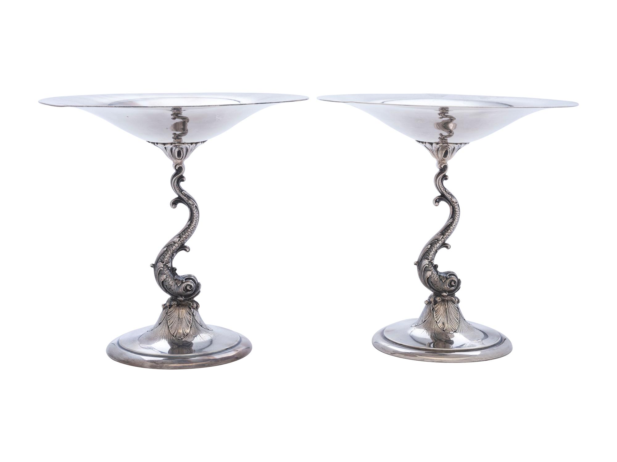 A Pair of Silver Compotes