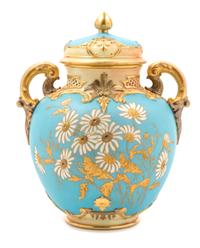 A Royal Worcester Porcelain Covered Vase Height 11 1/8 inches. — 1891