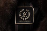 Norman Ambrose Black Persian Lamb Jacket with Sable Collar