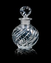 A Baccarat Glass Perfume Bottle Height 4 1/4 inches.