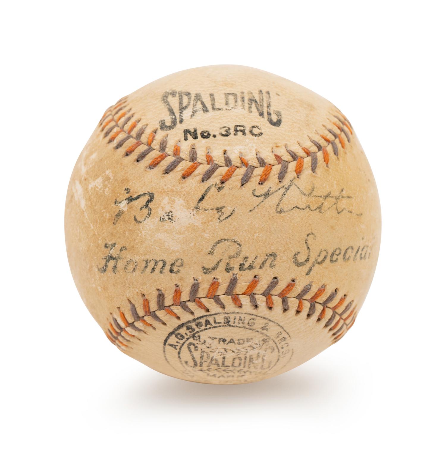 A Babe Ruth Signed Autograph Home Run Special Spalding Baseball (PSA Authentic)