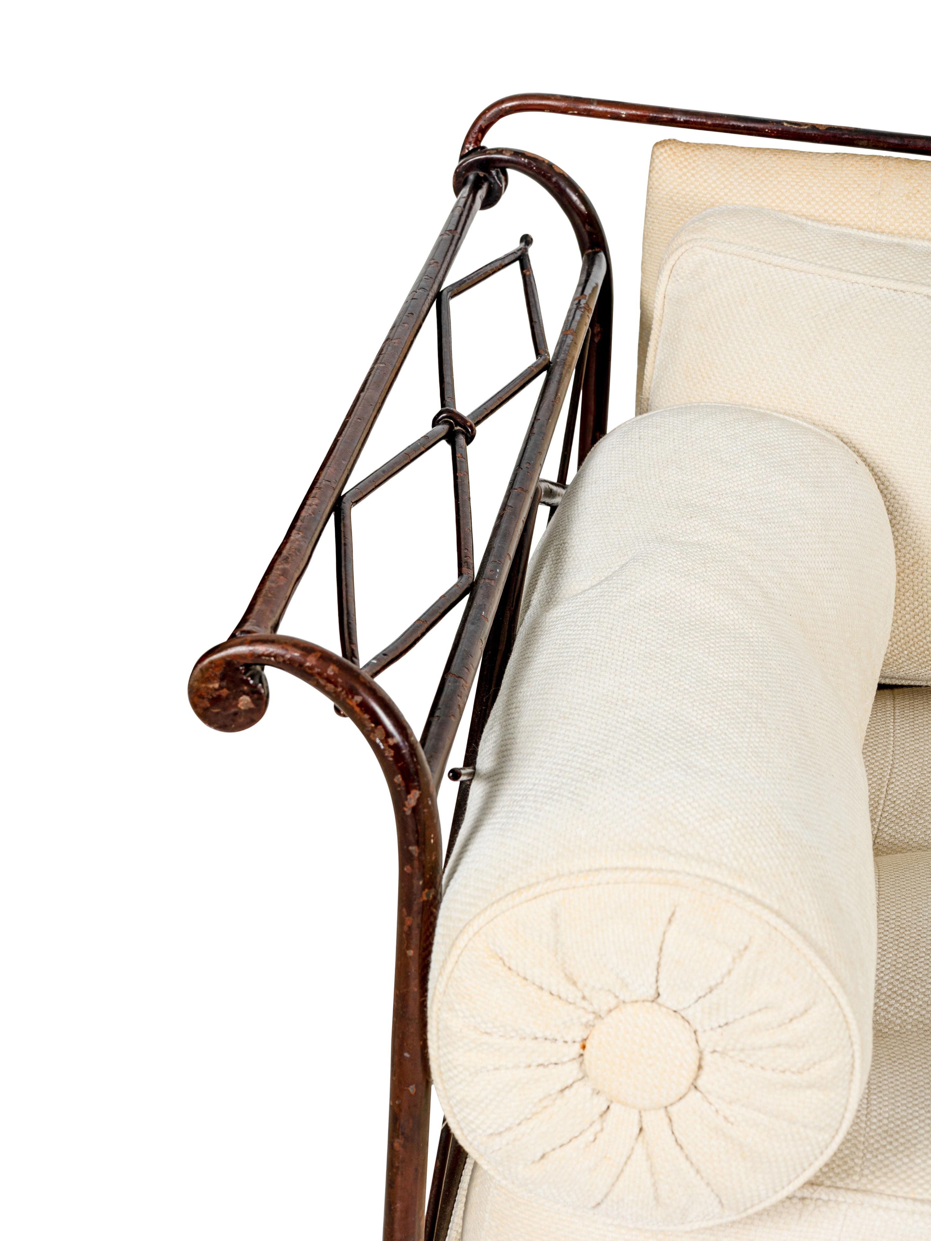 An Empire Style Wrought Iron Daybed