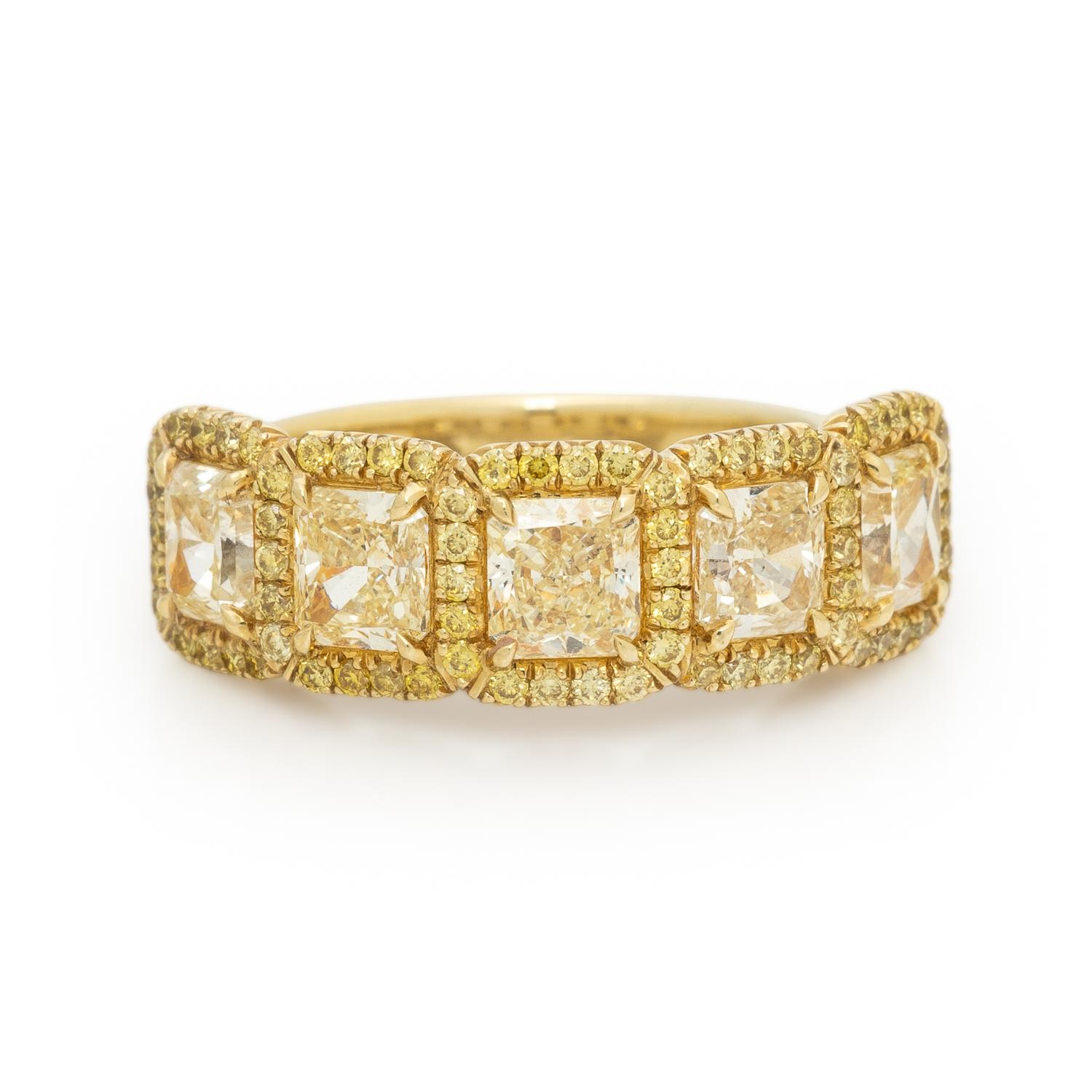 RAHAMINOV, YELLOW DIAMOND AND YELLOW GOLD RING
