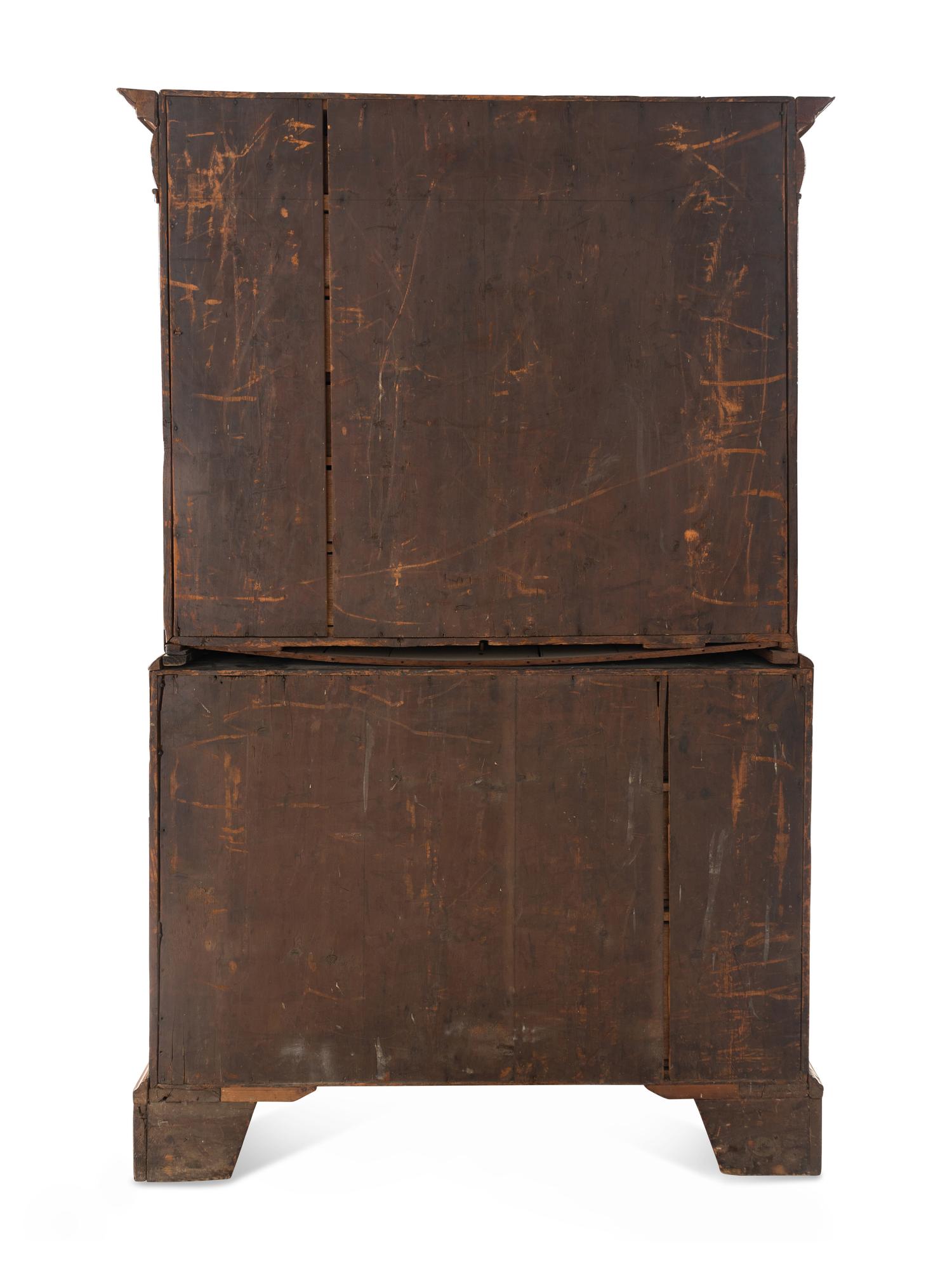 A Queen Anne Walnut Cabinet on Chest