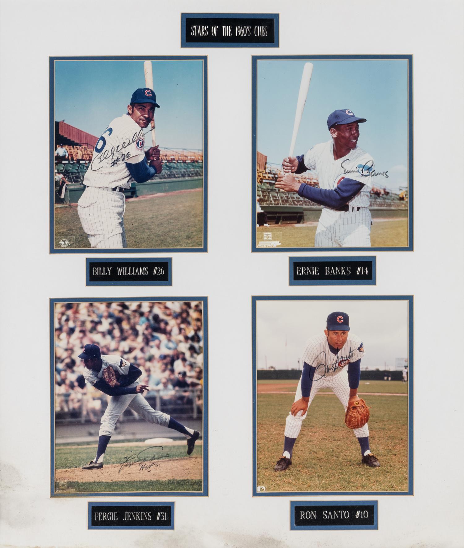 A 1969 Chicago Cubs Signed Autograph Hall of Fame Display,