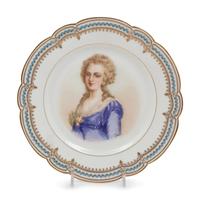 A Set of Twelve Sevres Painted Porcelain Dessert Plates