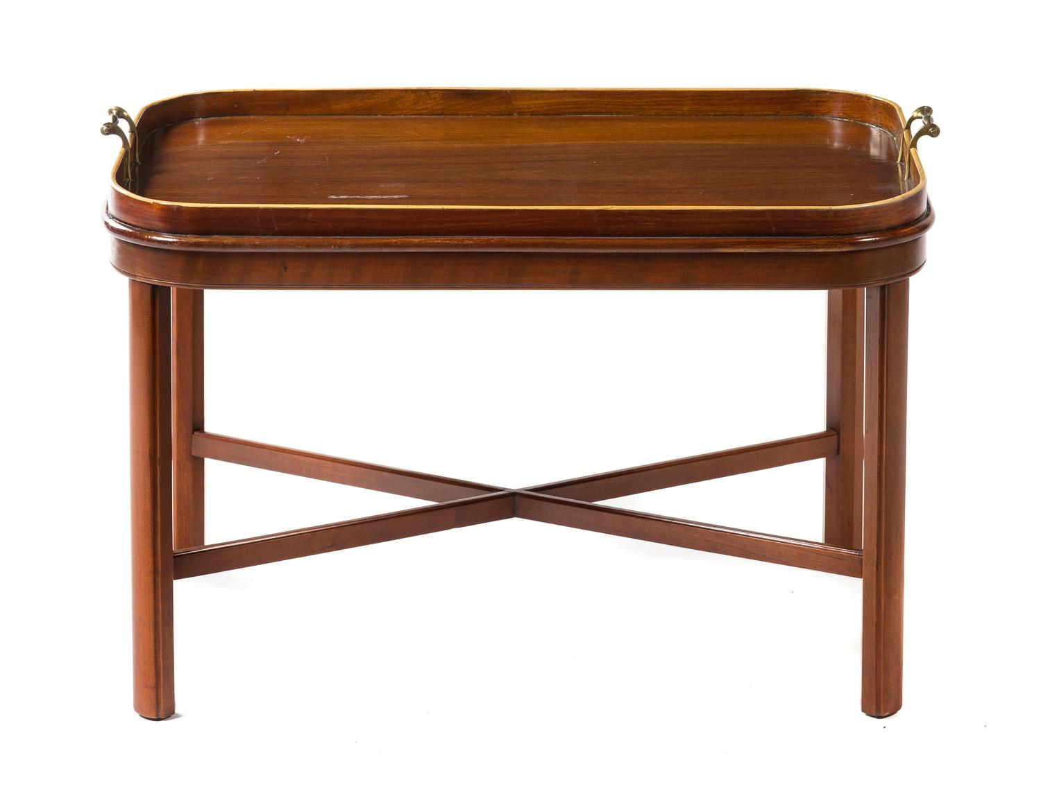 A Regency Style Mahogany Tray Table Width 30 1/2 inches.