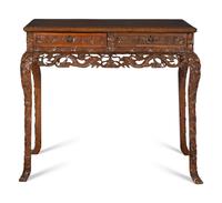 An Asian Carved Hardwood Side Table