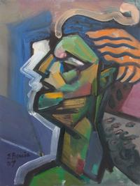 Edward E. Boccia, (American, b.1921), Woman with Orange Hair, 2007