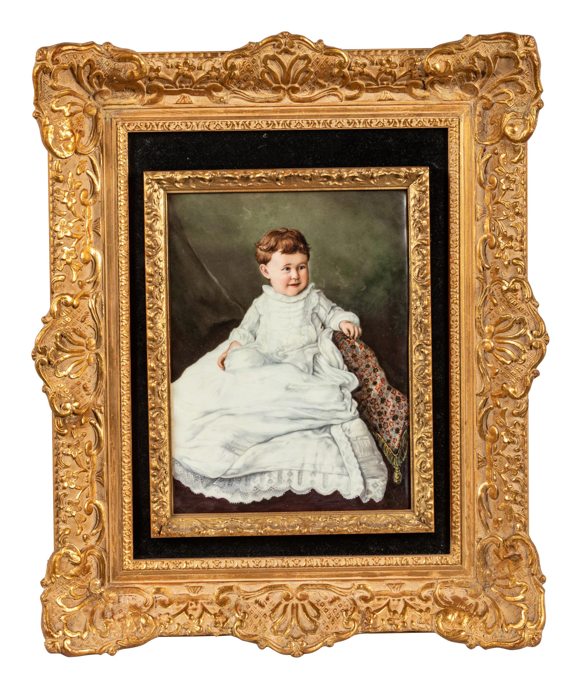 A Continental Painted Porcelain Plaque