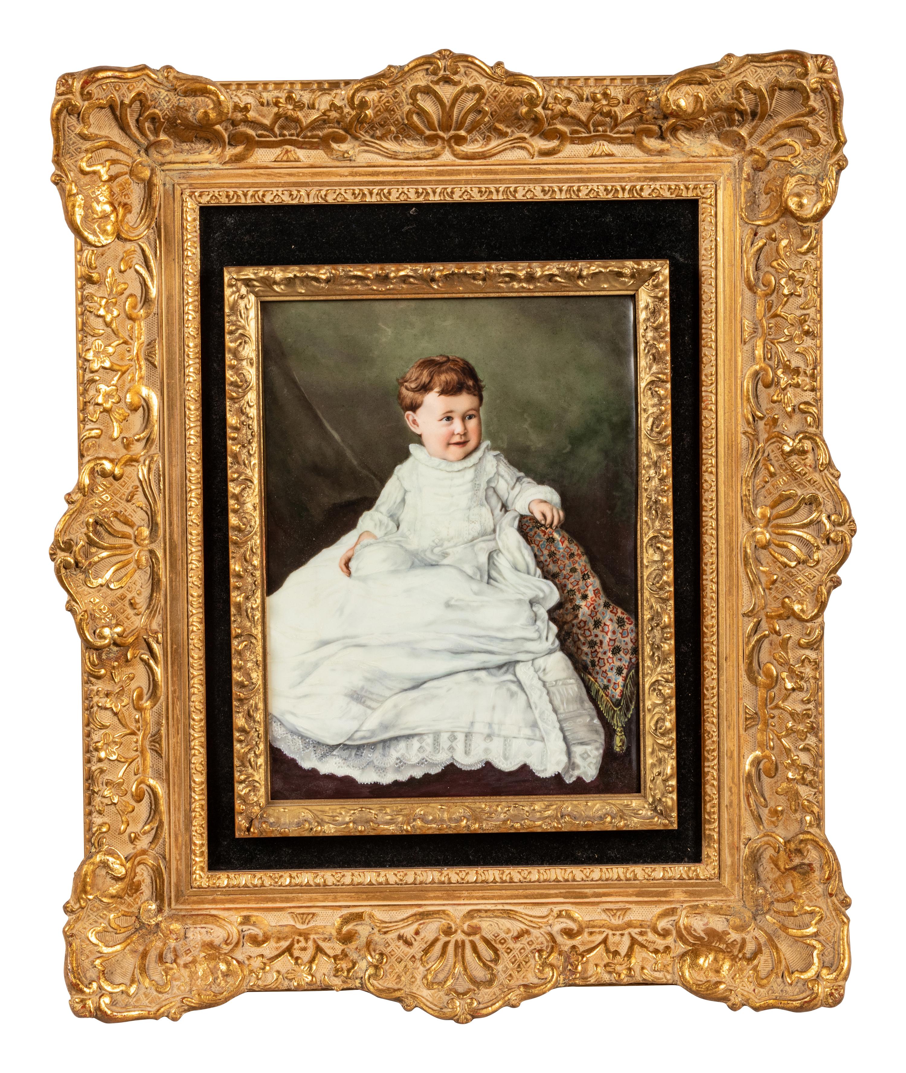 A Continental Painted Porcelain Plaque