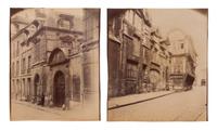 A pair of photographs depicting scenes in Rouen ( Rouen-rue du Moulinet 7 ; Maison, rue Saint-Romain [Rouen] )