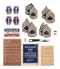 [WORLD WAR II]. Archive associated with Japanese-American soldier George Asakawa (1918-2012), whose family was detained in an Arizona relocation camp during WWII. [ With: ] Cal Tech autograph album featuring signatures of multiple Nobel Prize winners.