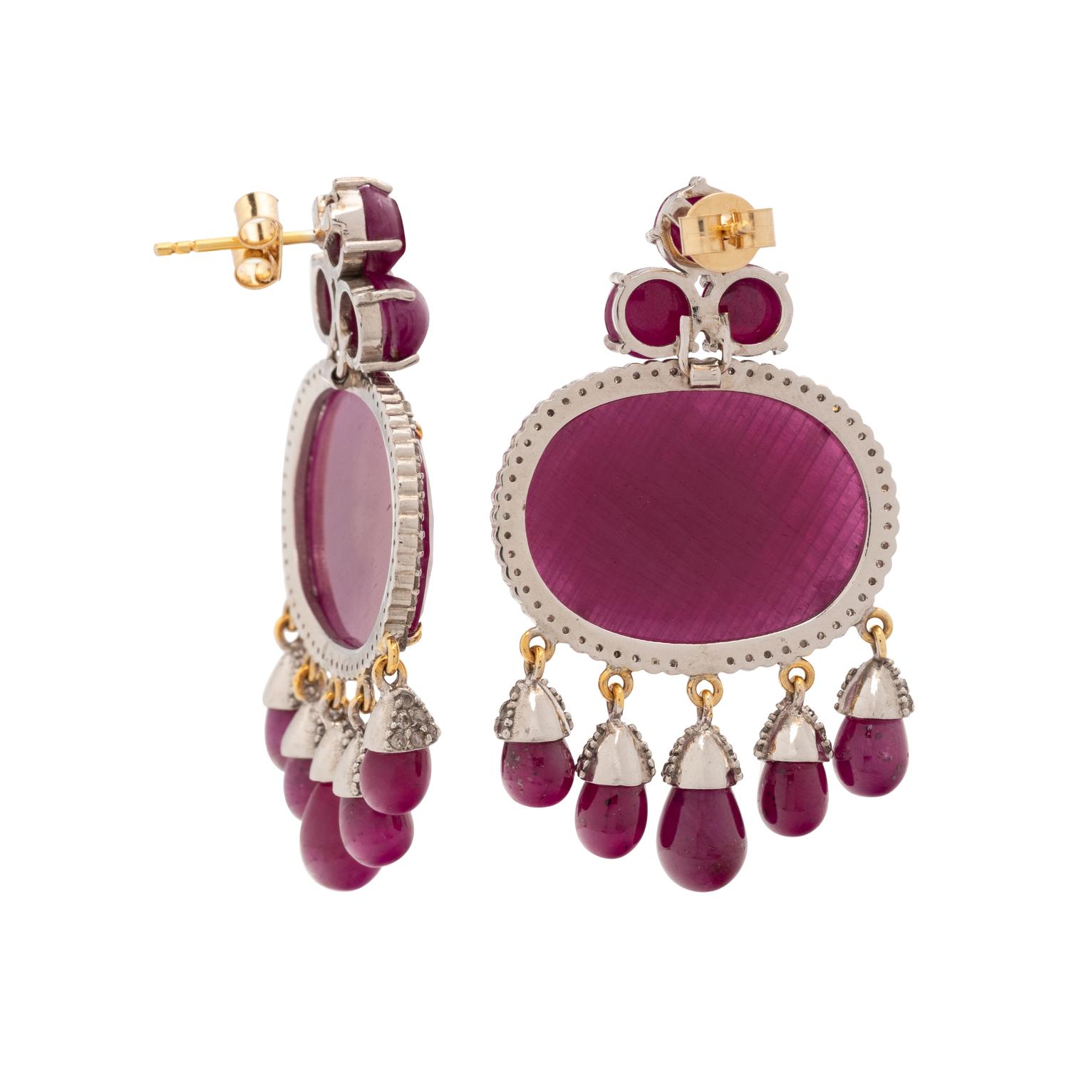 RUBY AND DIAMOND EARRINGS