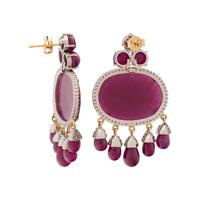 RUBY AND DIAMOND EARRINGS