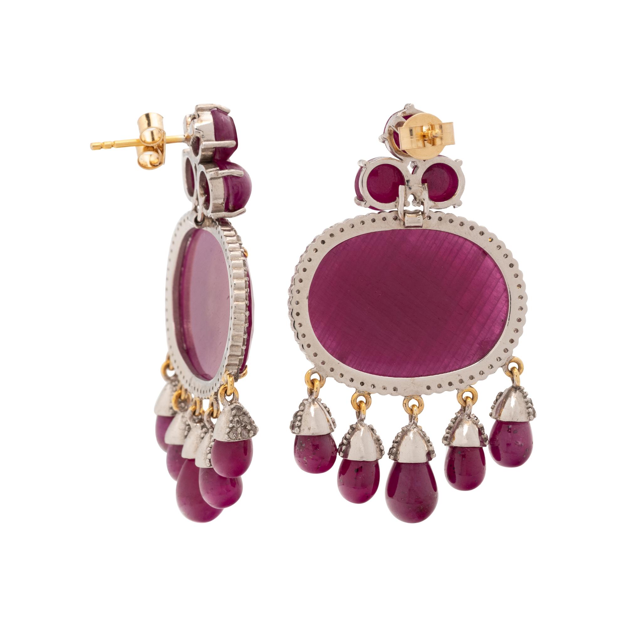 RUBY AND DIAMOND EARRINGS